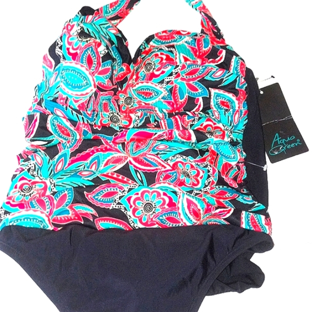 Aqua Green one-piece swimsuit NWT